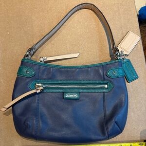 Cute soft leather navy/blue Coach bag